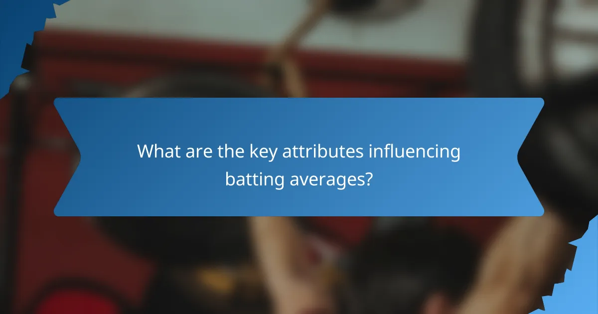 What are the key attributes influencing batting averages?