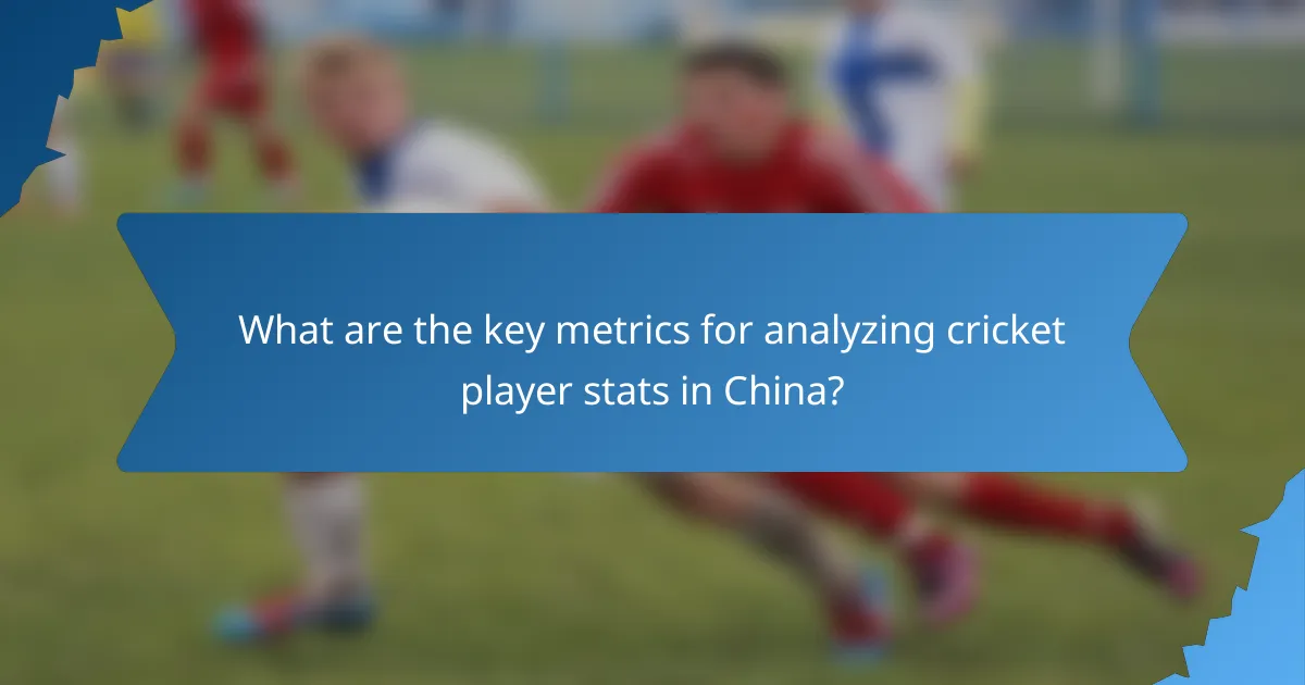 What are the key metrics for analyzing cricket player stats in China?