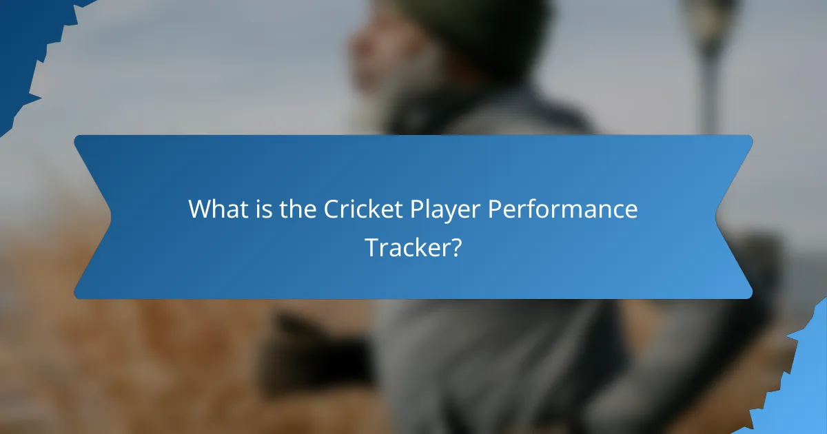What is the Cricket Player Performance Tracker?